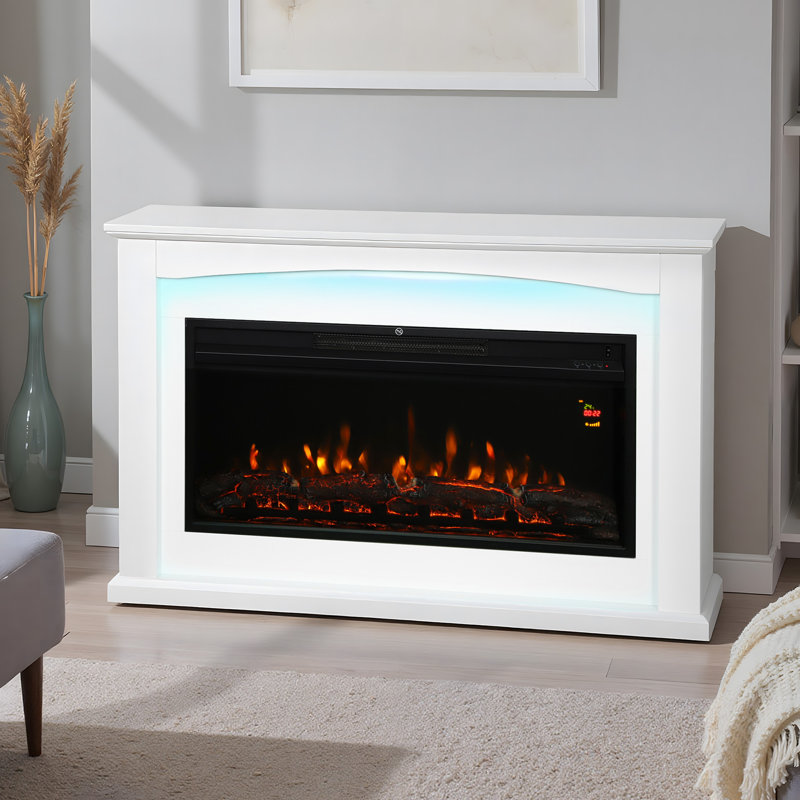 Ivy Bronx 121cm W White Electric Remote