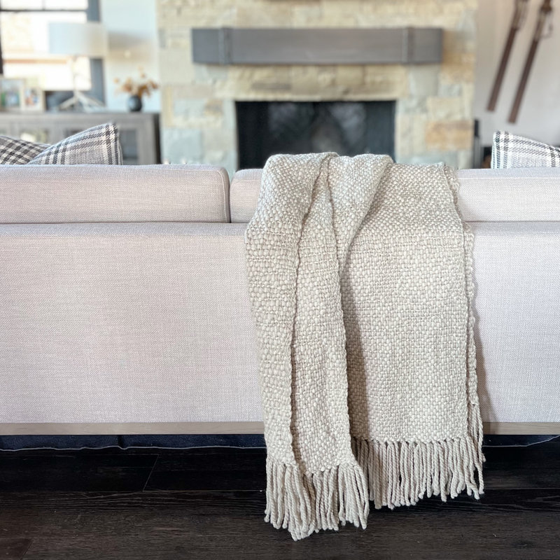 Palermo Hand Woven Throw Blanket, Pebble