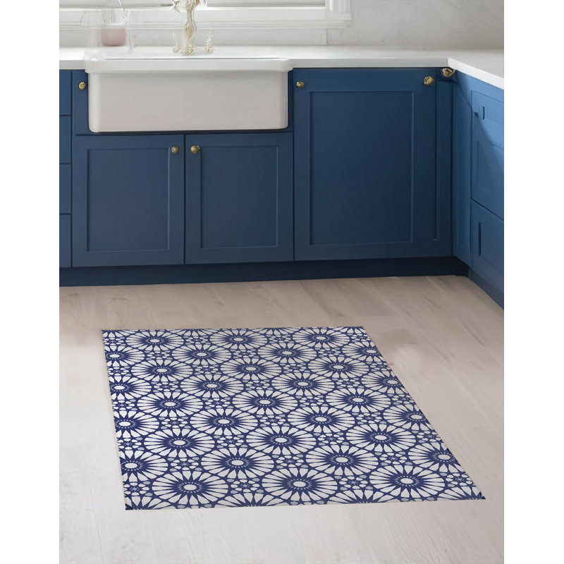 Tapis de cuisine Sylvia, Rectangle 4pi x 6 pi, Marine