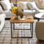 2PC Industrial Square Nesting Tables Living Room Furniture 
