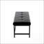 Banc en métal noir et similicuir-593666034