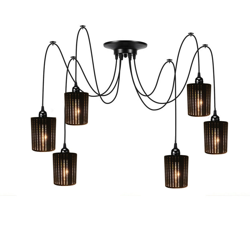 Seeger 6 - Light Black Cluster Pendant