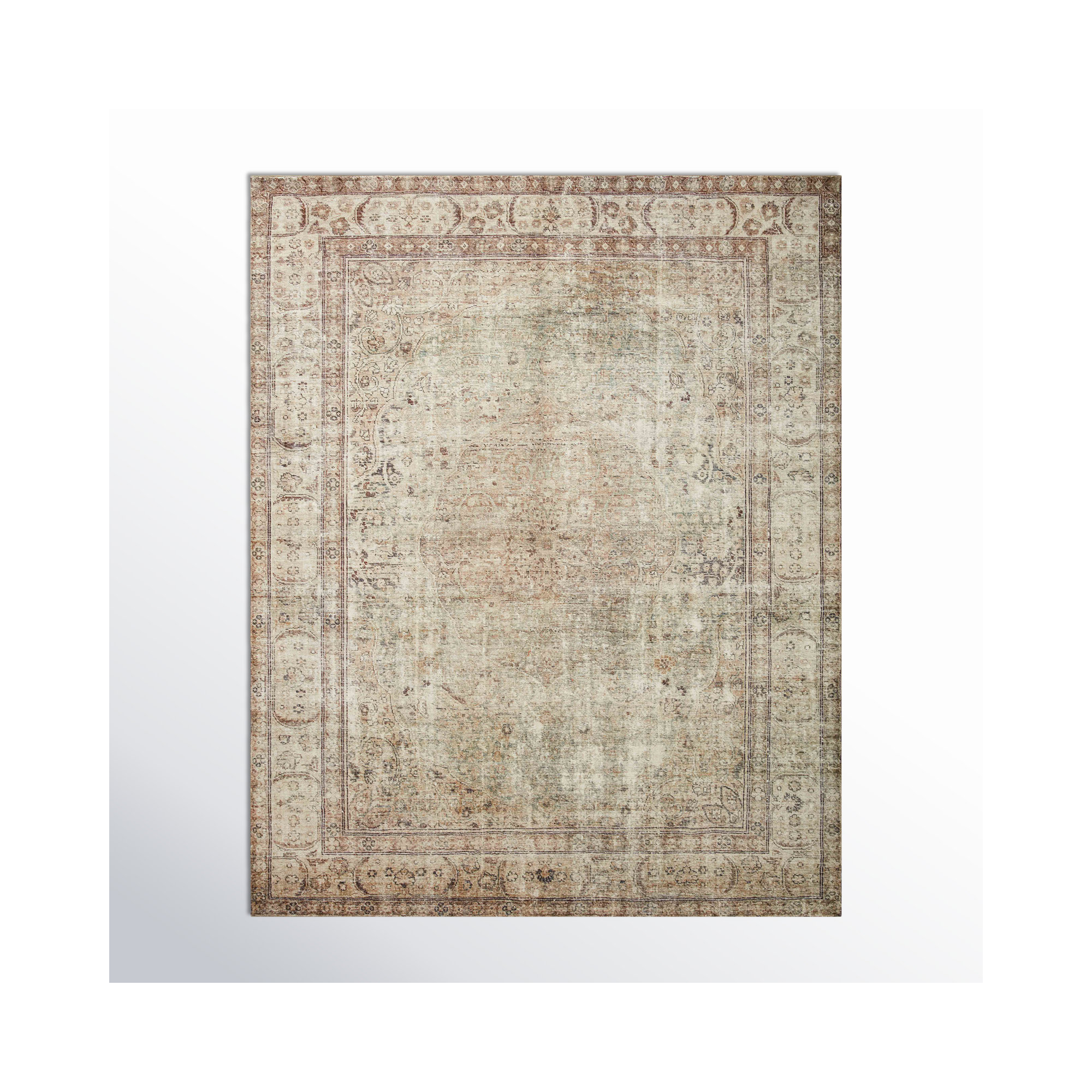 Loloi Margot Antique/Sage Area Rug feat. CloudPile, Rectangle 7'6" x 9'6"