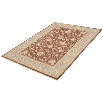 Pettegrow One-of-a-Kind 6'1" X 9' 2010s Wool Area Rug in Dark Brown