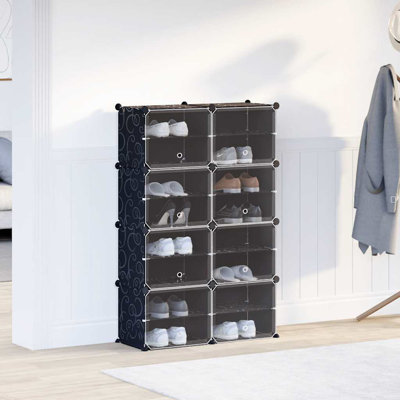 16 Pair Stackable Overdoor Shoe Organiser