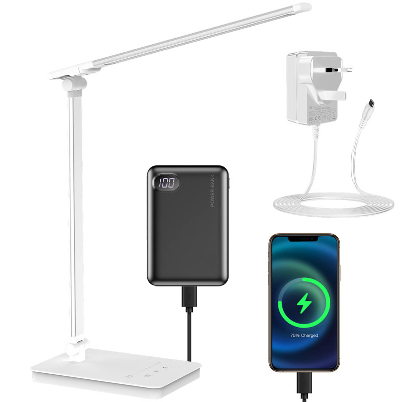 Braedan USB Desk Lamp, White