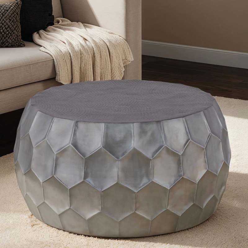Table basse 32 po Modern Modern, Argent argent