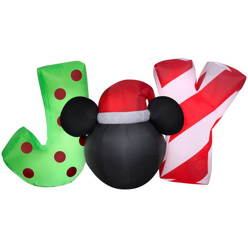 Disney Mickey Mouse JOY Inflatable Christmas Yard Decor