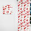 Rideau abstrait à pois Glenley - rouge et blanc Glenland II - 1 panneau-1298964121