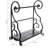 Metal Paper Towel Holder Stand With Shelf – Black Metal Freestanding Countertop Organizer For Kitchen, Scrollwork Design, Horizontal Storage For Spices, Napkins, And Condiments