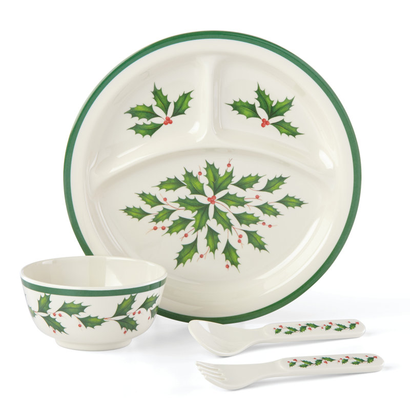 Lenox Holiday Children's 4-Piece Melamine Place Setting Set, Service for 1