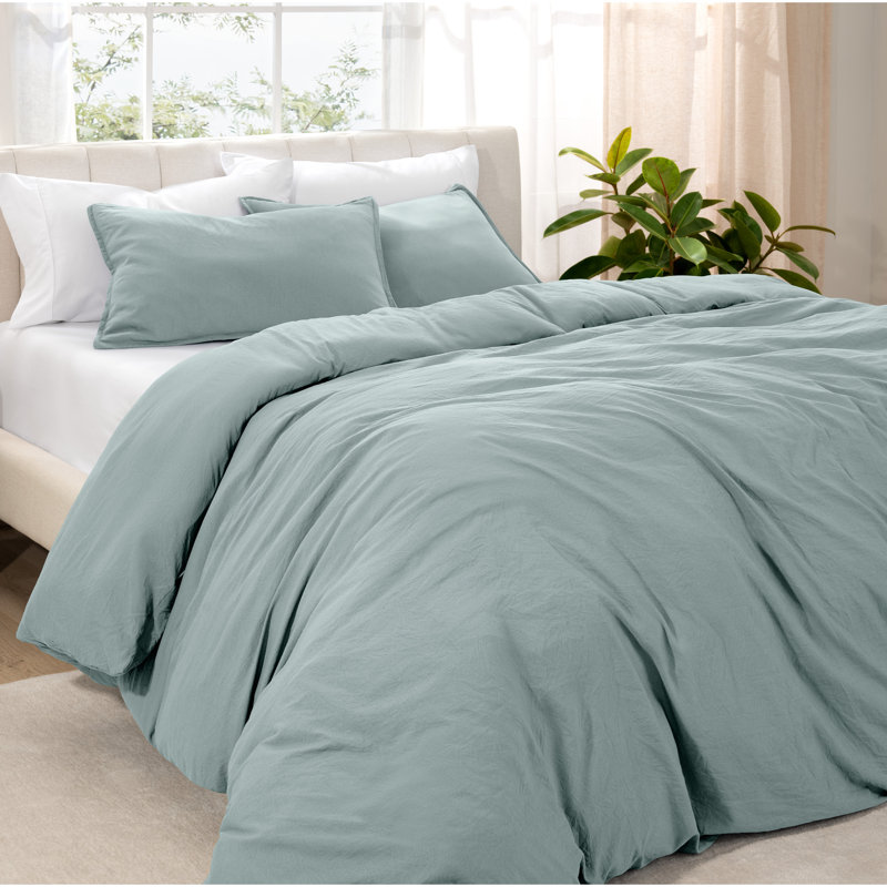 Sandwashed Duvet Cover Set, Emperor, Slate
