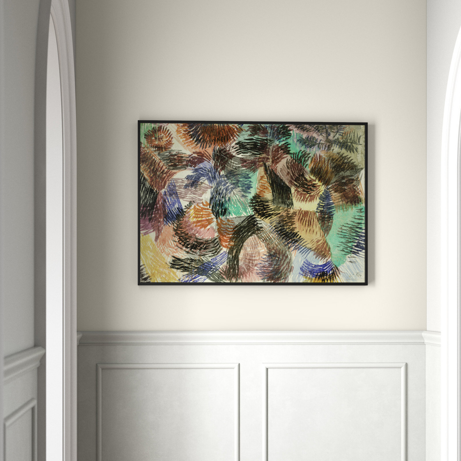 Crosshatch in Color Canvas Painting