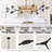 12 Lights Sputnik Chandelier For Dining Room Black Modern Pendant Light Fixture With Black Clear Glass Shade Large Mid Century Chandeliers For Kitchen Island Living Room Foyer-1443014669-1443014667