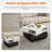 Square 360°rotating Coffee Table With 2-tier And 4 Drawers,black White Coffee Table With Large Storage For Living Room