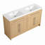Meuble-lavabo bleu 30 po avec lavabo en céramique, tiroirs à fermeture en douceur et rangement multi-organisateur pour une utilisation efficace-118401299