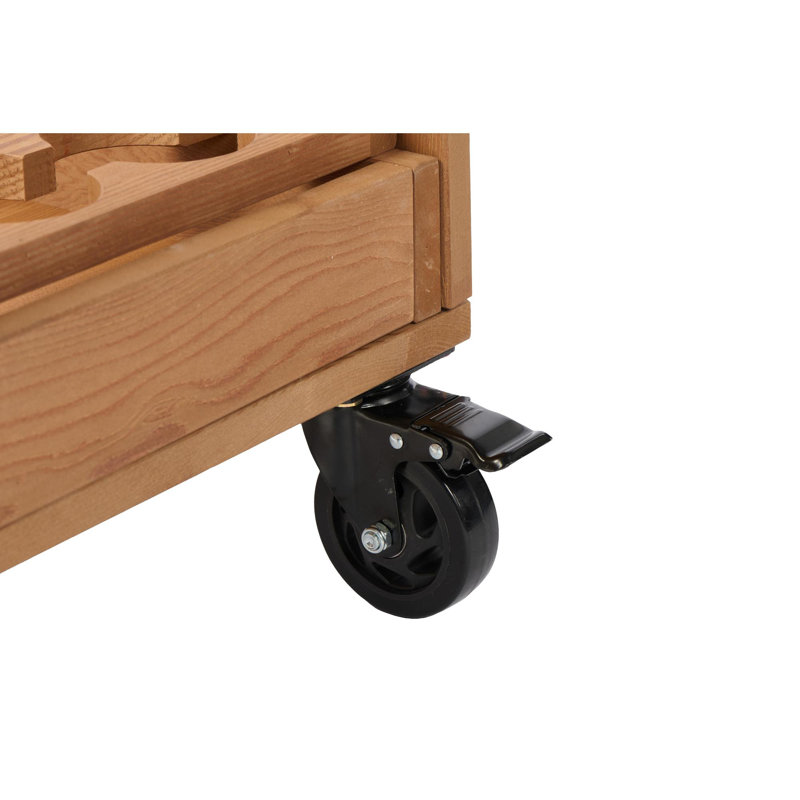 Table de barbecue multifonctionnelle en bois massif de style rustique pour barbecue et jardin