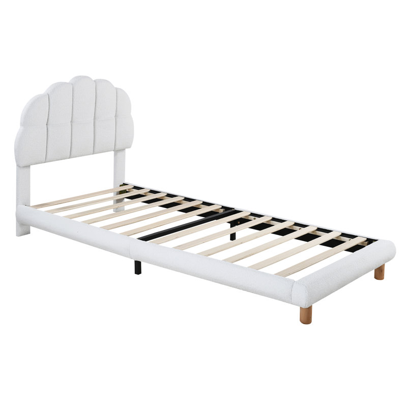 Aathan Upholstered Bed, White