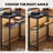 Monike 71.5" W LED Gaming Desk with Power Outlet, L-Shaped Computer Desk with Monitor Stand-469351372