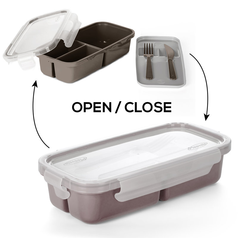 Clydell 40,57 oz. Contenant alimentaire, Gris