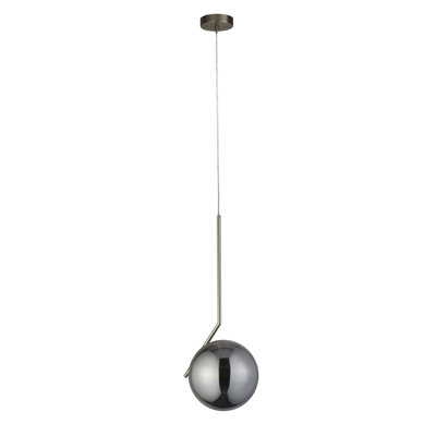 1 - Light Plated And Smoked Pendant