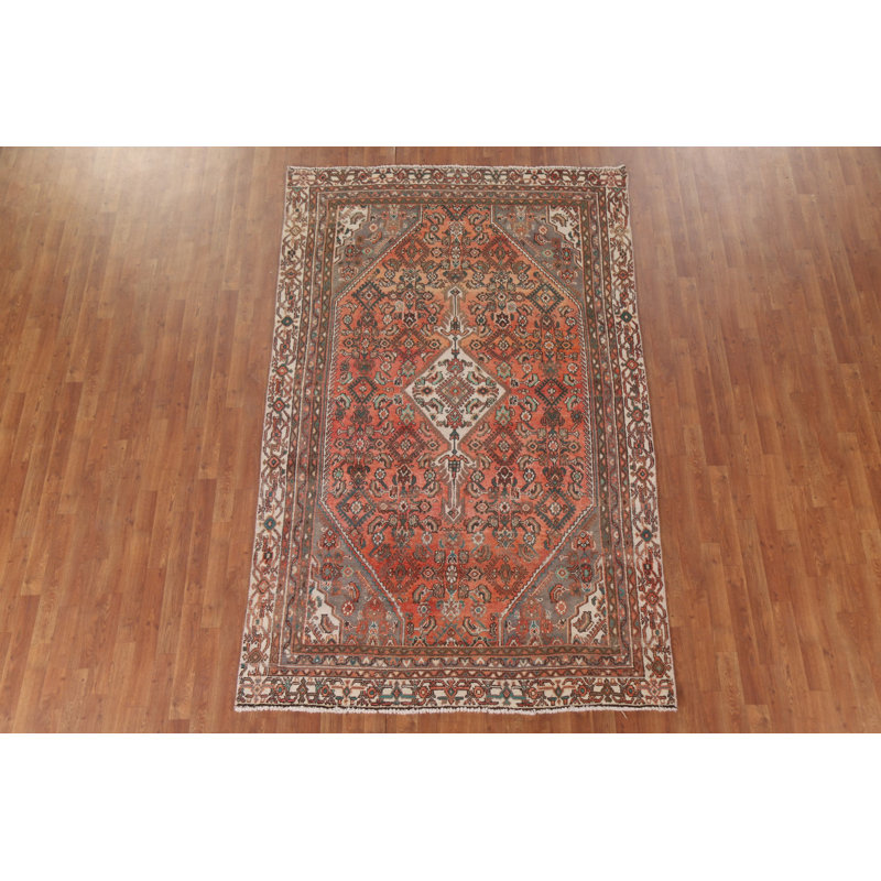 Tapis traditionnel rétro géométrique 6 x 9