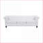 Canapés style Chesterfield 3 places | Polyuréthane ivoire | Meubles de salon