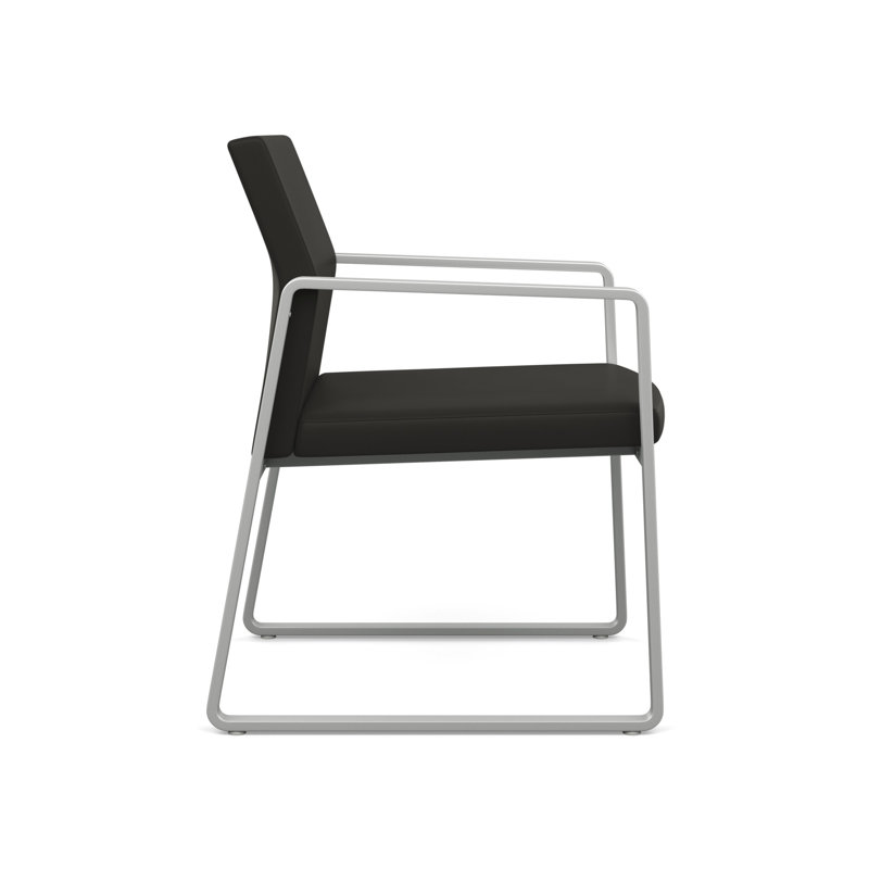 Chaise d'invité Gansett, Argent, Tissu graphite Open House