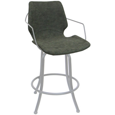 Swivel Upholstered Counter Stool with Metal Frame