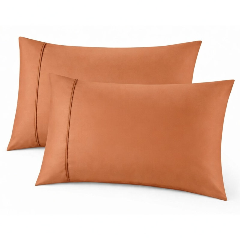 Cooling Bamboo Pillowcases, Set of 2 – Ultra Soft & Breathable, Autumn, Queen