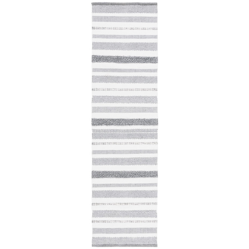 Maariya Hand Woven Pet Striped Rug, Runner 2'3" x 8'