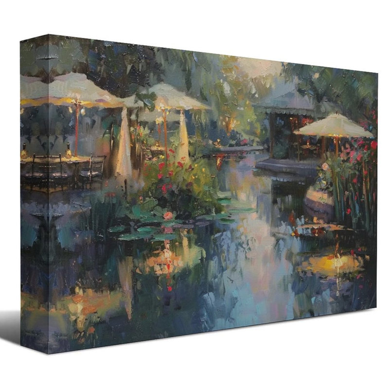 Art mural sur toile 8 "x 12" avec cadre en bois, prêt à être accroché, 08 × 12 pouces