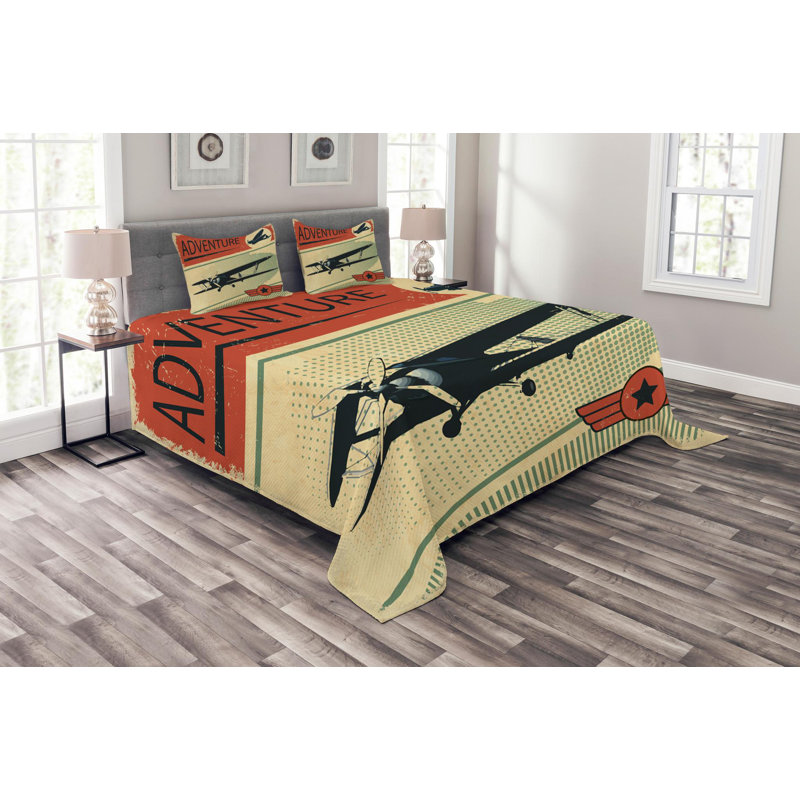 Industrial Polyester Coverlet, Queen Coverlet + 2 Shams