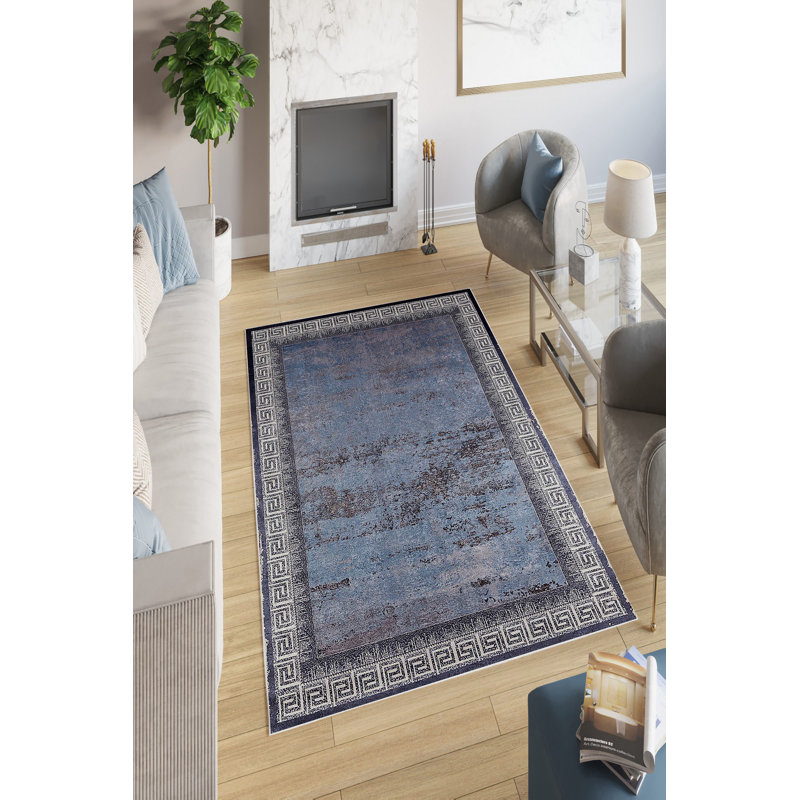 Eco-Friendly Area Rug (2 ft x 3.3 ft), 100% Polyester, 650 g/m² | Antibacterial & Non-Slip PVC Dot Underside, Pile Height: 0.2 inches | Machine Washable, Digital Print Design, Perfect for Living Room & Bedroom Decor