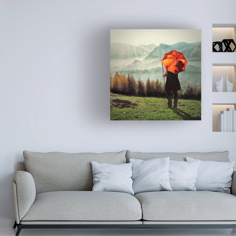 Art mural sur toile tendue - Ambra «I I I I» pour décoration de salon, de chambre à coucher ou de bureau - 14 x 14