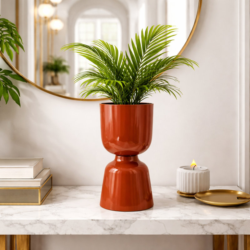 Kilgellon Handmade Aluminum Table Vase, Beige