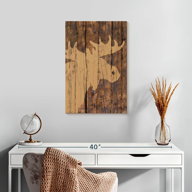 Brampt Wooden Moose, 24" H x 16" W