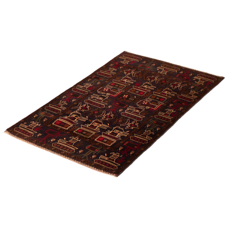 Tapis bleu marine foncé Rare War 3 pi 0 po x 4 pi 8 po
