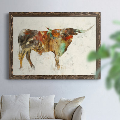 " Long Horn " Painting Print