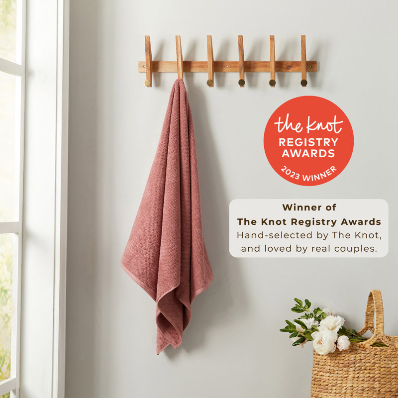 Desert Rose Cotton 6-Piece Textured Towel Set