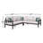 Townsend Outdoor 5 Person Sectional Seating Group With Sunbrella Cushions