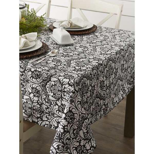 House of Hampton® Angelia Round Floral Cotton Tablecloth & Reviews ...