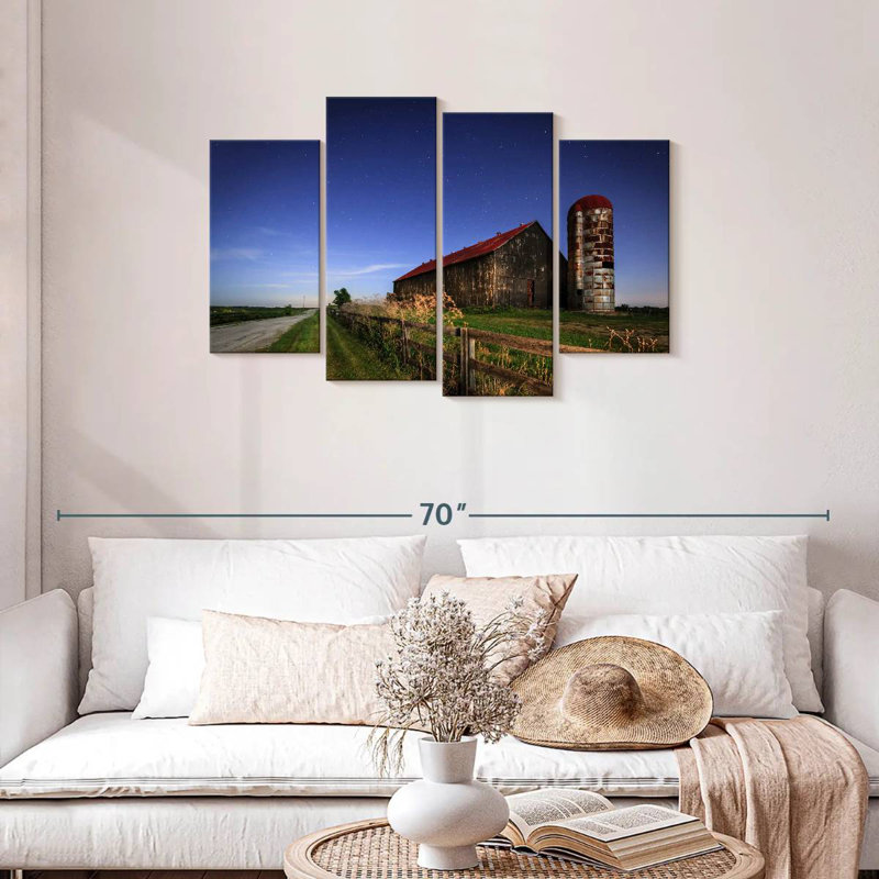 Lilie Twilight Barn, 27" H x 43" W