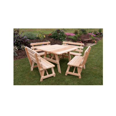 Solid Wood Top Dining Set