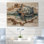 Marbre The Turtle S Voyage III - Tortue, impression sur bois animal - sur bois de pin naturel