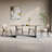 Simple Modern Rectangular Rock Slab Dining Table-112377513