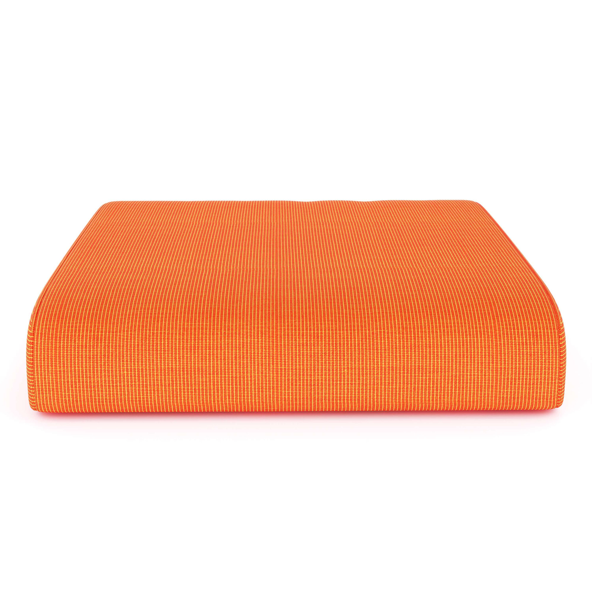 Sunbrella® Outdoor Ottoman Cushion, 4" H x 22" W x 20" D, Sunbrella Upholstery Tangerine Sunbrella® Canvas