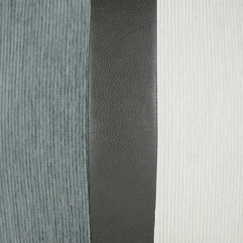 Coussin décoratif Ridge Band, Brume / ivoire, Carré 24 po