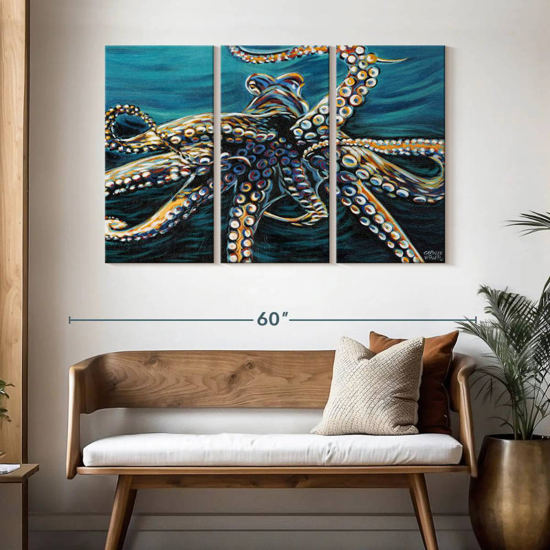 Brampt Wild Octopus II, 32" H x 50" W