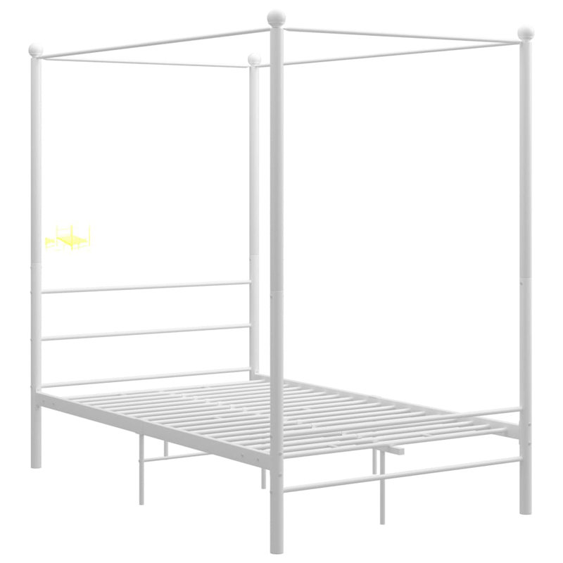 Azeezah Metal Bed, White, 140 x 200 cm